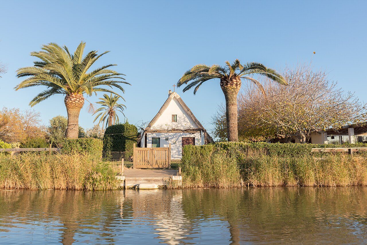 Barraca valenciana tradicional en el Parque Natural de la Albufera, El Palmar