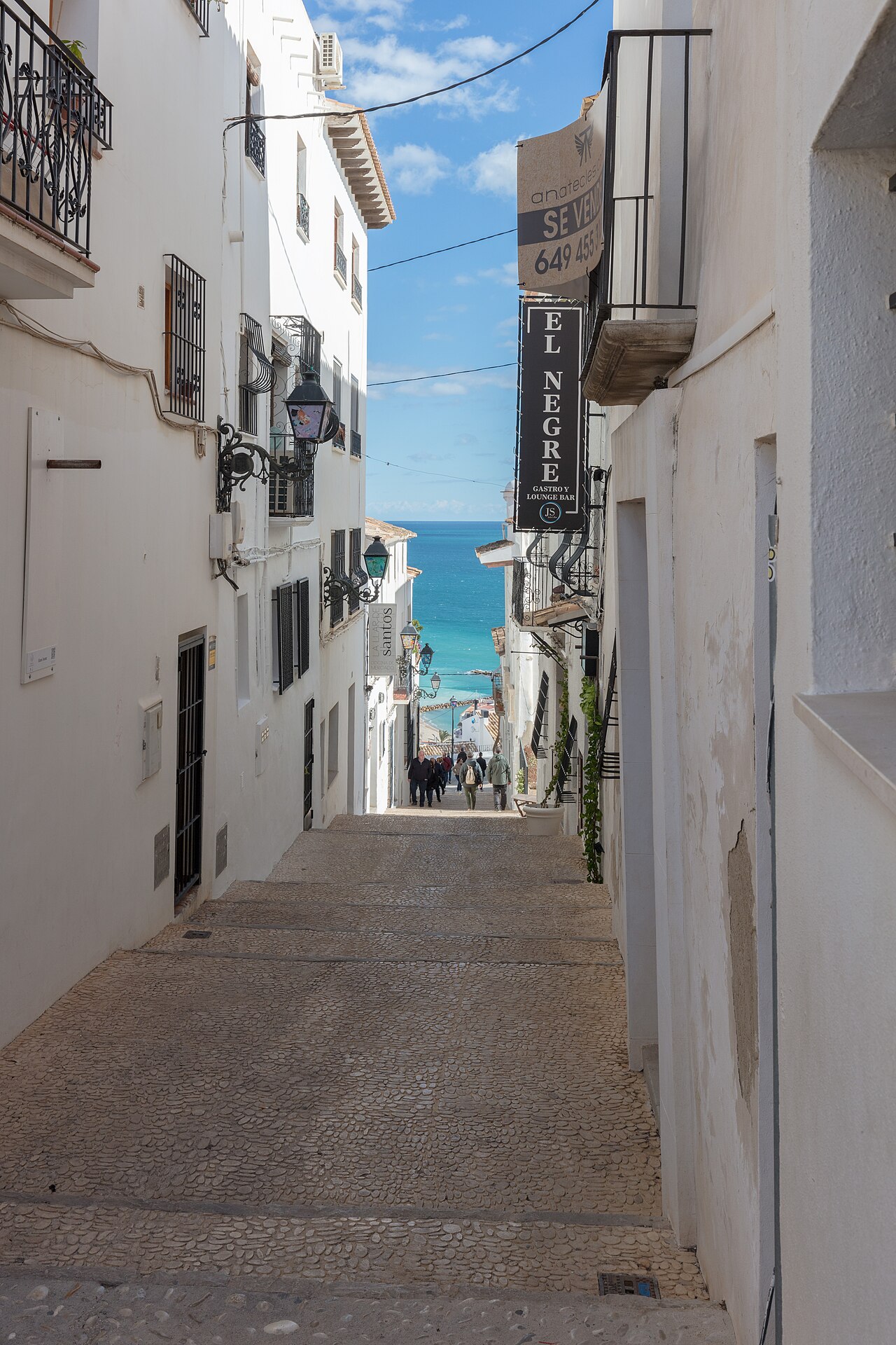 Calles empedradas del casco histórico de Altea