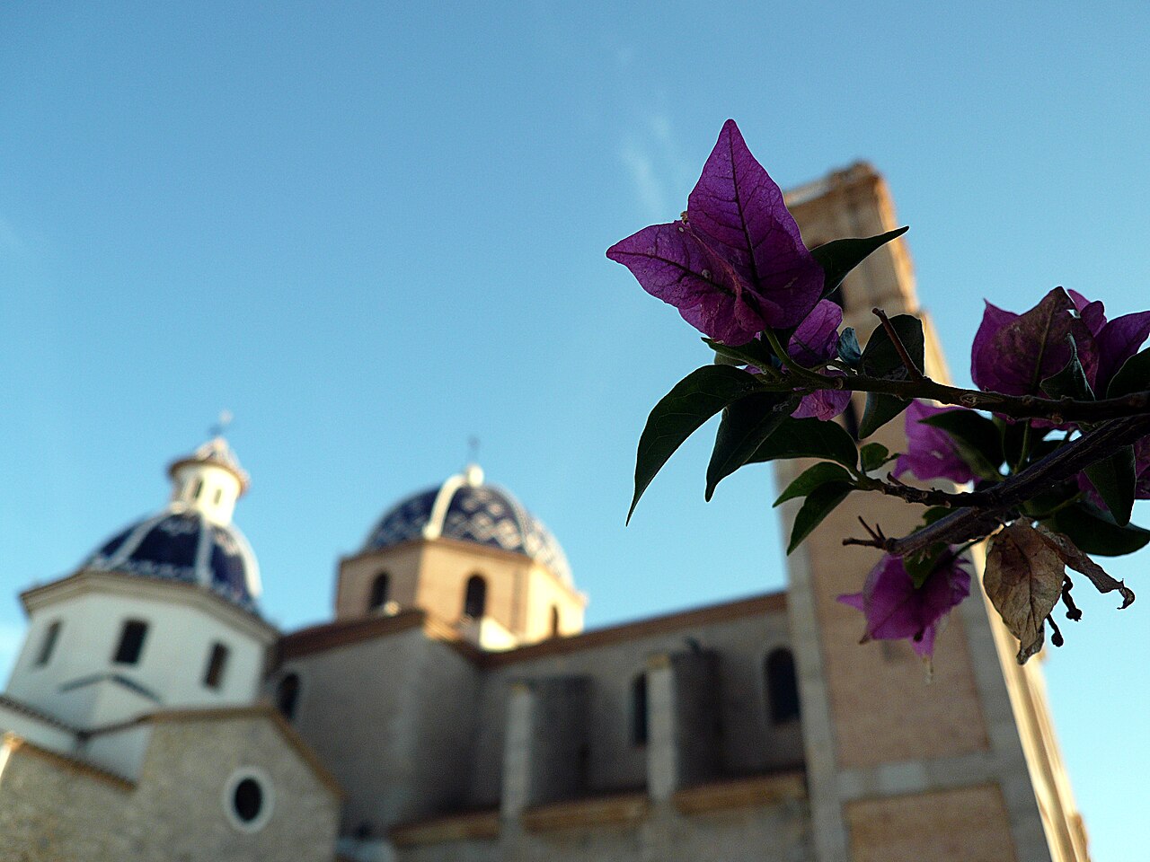 Cúpulas azules de la iglesia de Altea