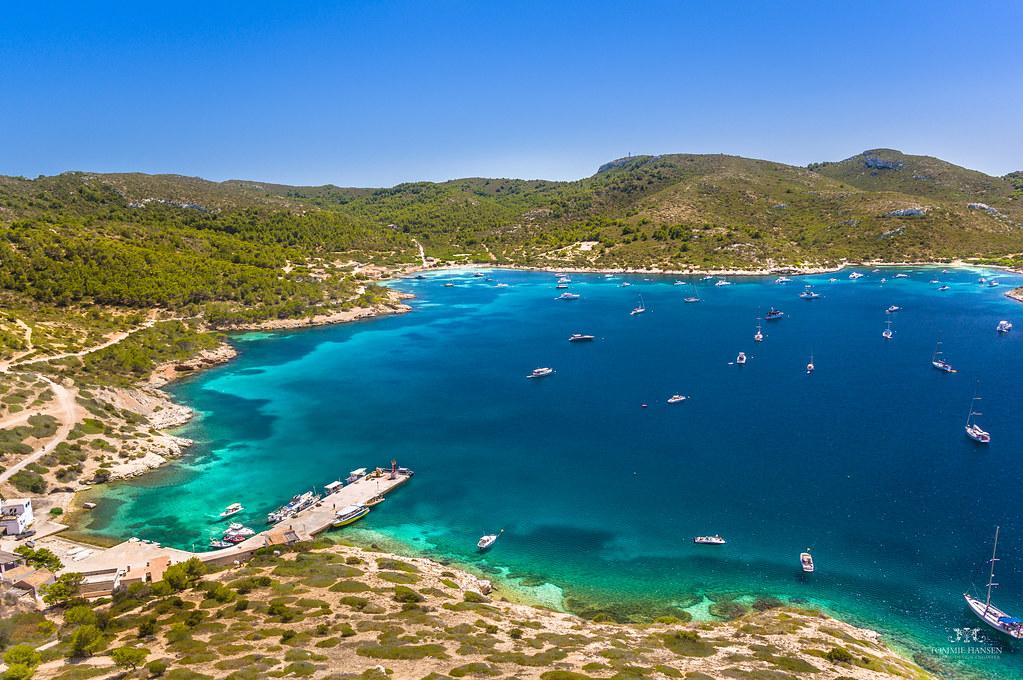 Vista panorámica del Parque Nacional del Archipiélago de Cabrera desde el mar, Mallorca