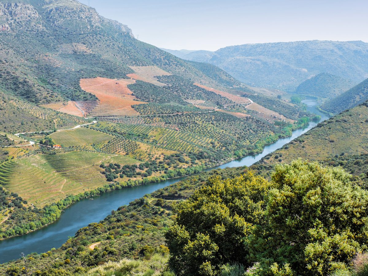 Mirador de Malfeito en los Arribes del Duero, Salamanca: vista sobre el cañón del Duero con 400 metros de profundidad en la frontera hispano-portuguesa