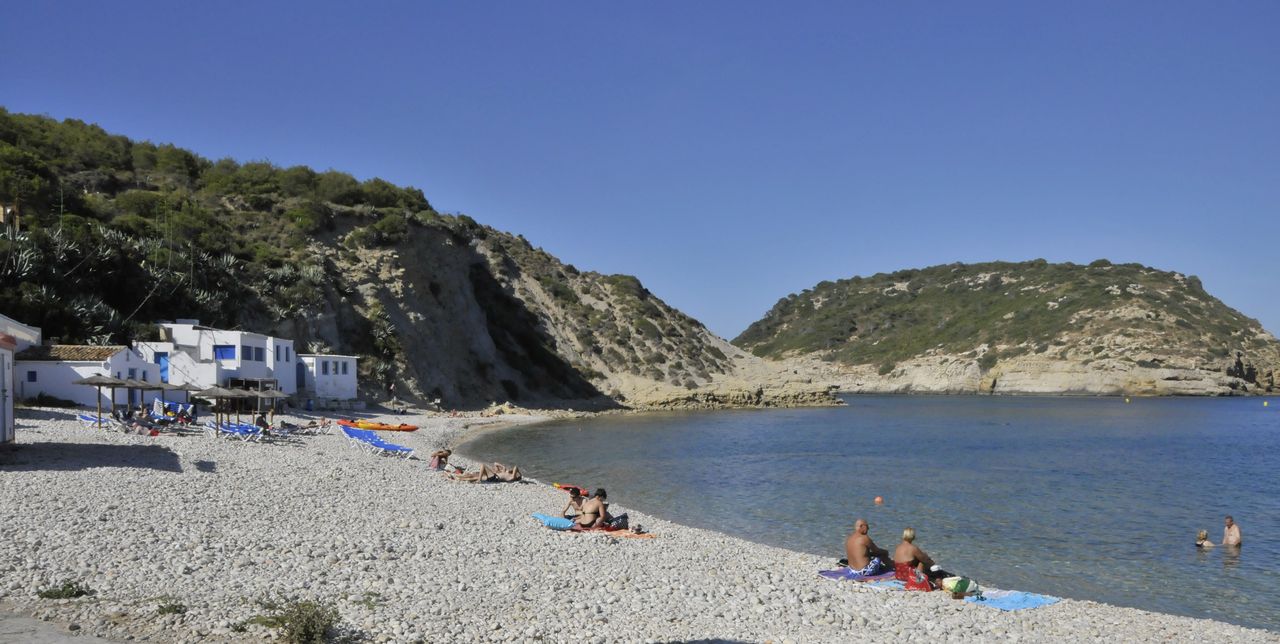 Panorámica de la Cala Portitxol en Jávea, Alicante