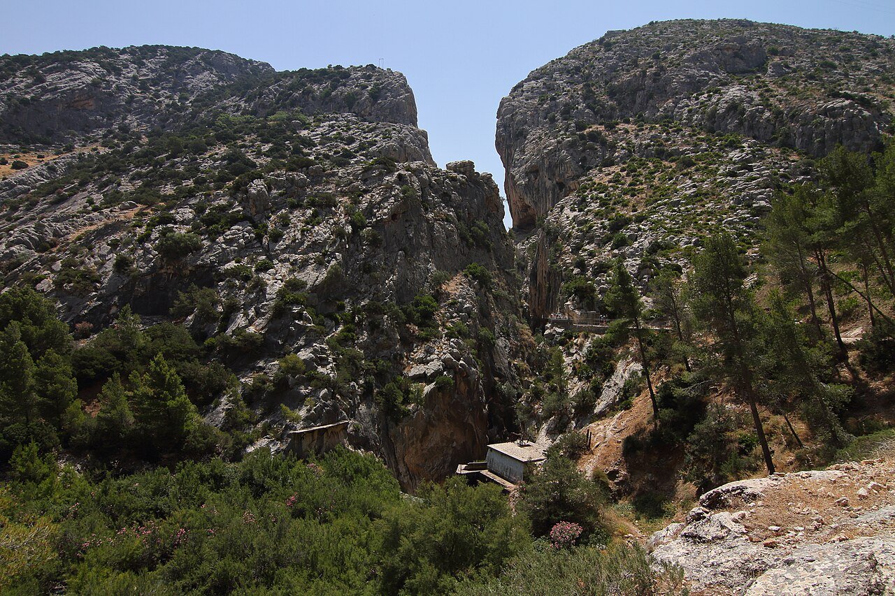 Entrada norte al Desfiladero de los Gaitanes desde el Caminito