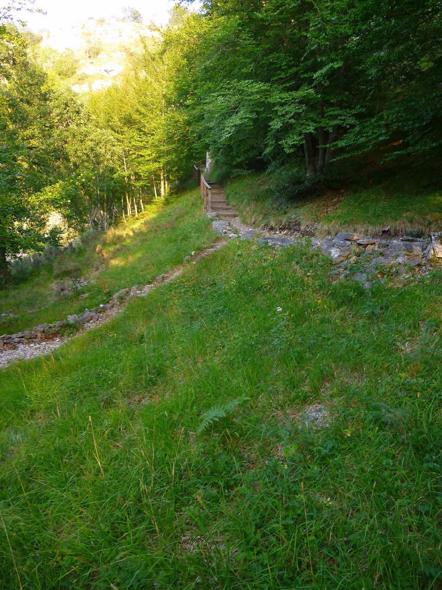 Sendero de acceso al paraje de Covalagua