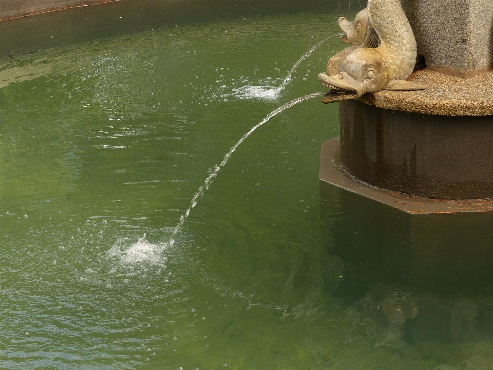 Fuente de los Delfines en el jardín de El Capricho