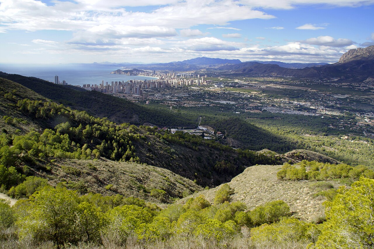 Panorámica desde el Faro del Albir hacia Benidorm