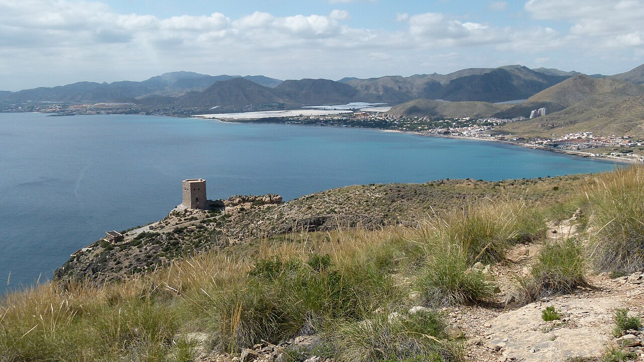 Torre de Santa Elena y la bahía de La Azohía, Cartagena, Murcia