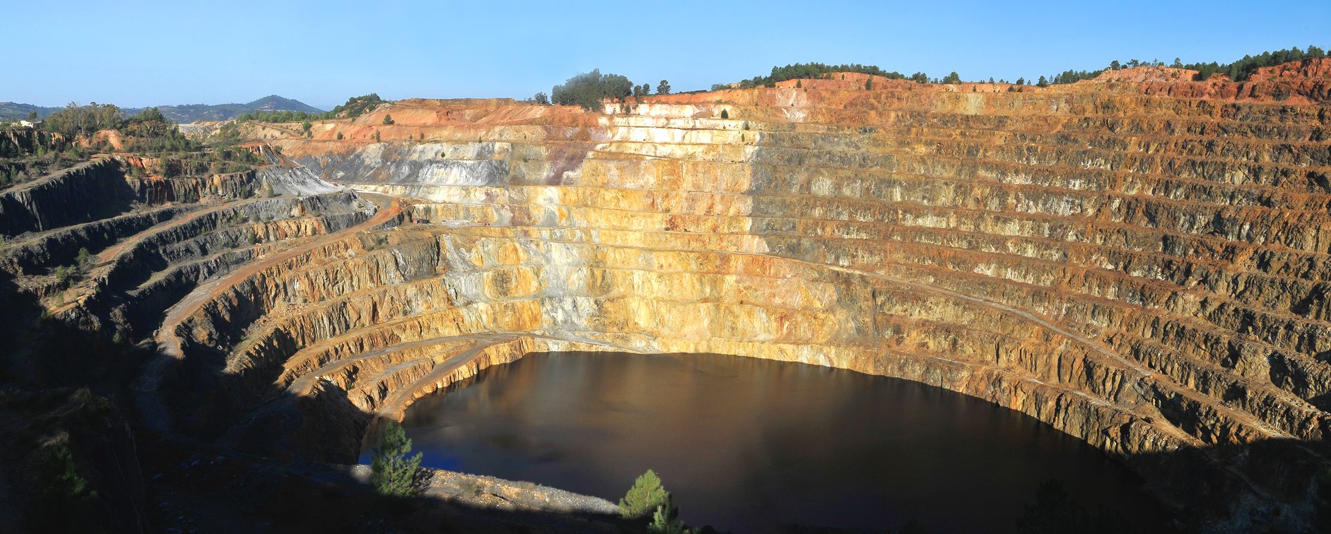 Vista aérea de la Corta Atalaya, Minas de Riotinto