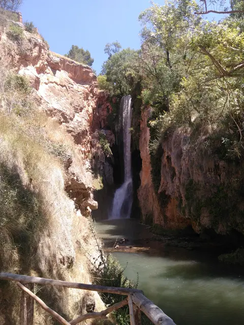 Cascada Cola de Caballo en el Parque del Monasterio de Piedra, Nuévalos, Zaragoza, Aragón