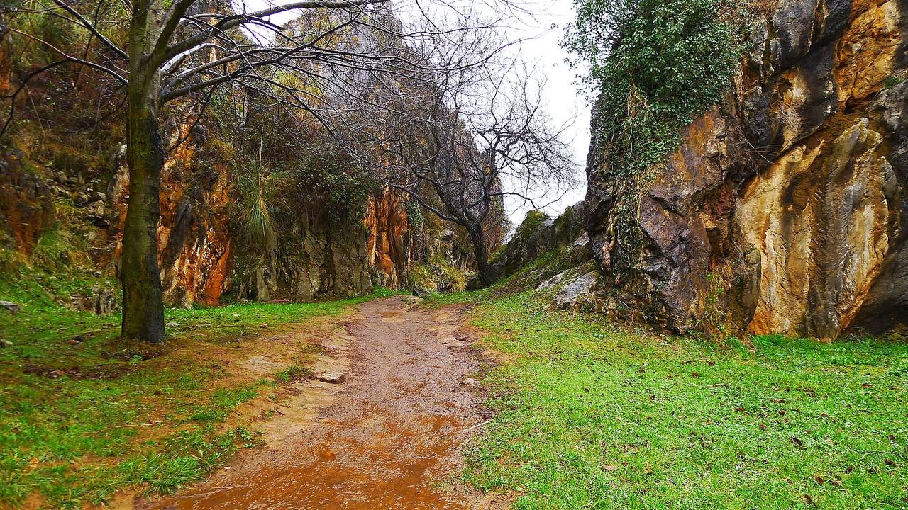 Paisaje kárstico del Parque de la Naturaleza de Cabárceno con sus formaciones características