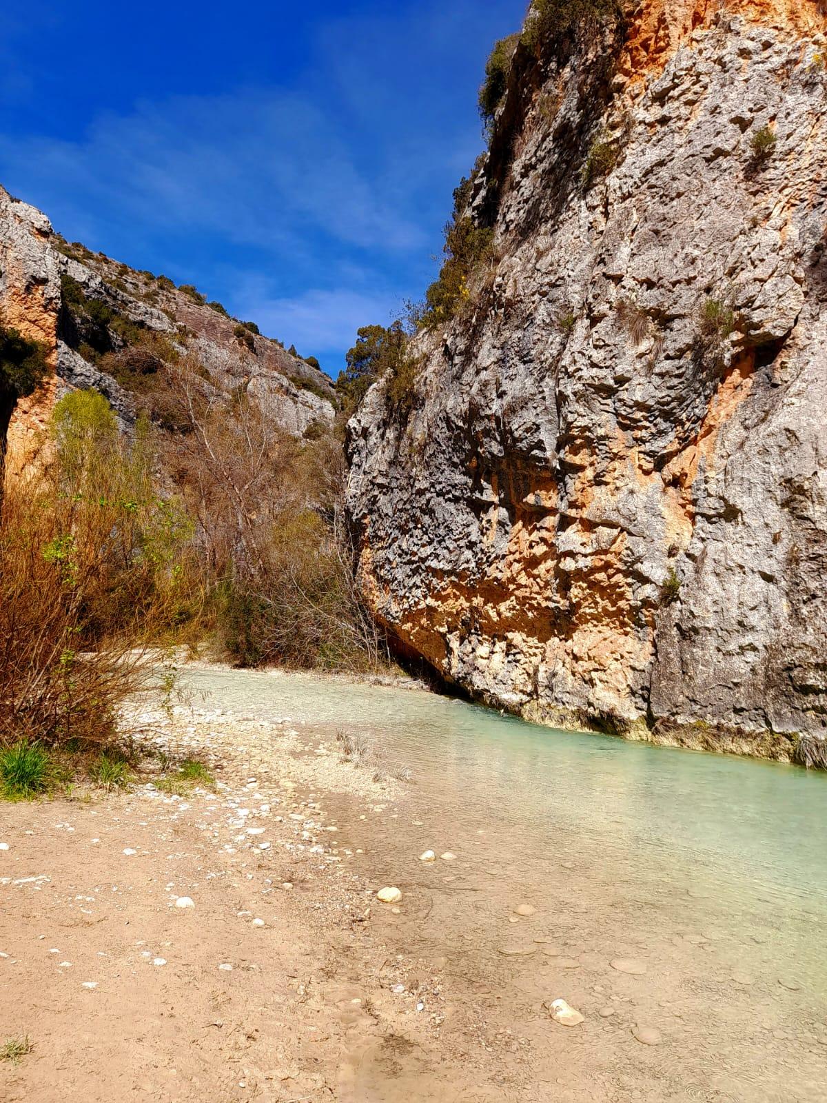 El congosto del río Vero con sus aguas turquesas
