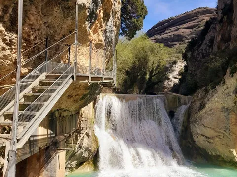 Pasarelas de Alquézar sobre el cañón del río Vero, Huesca