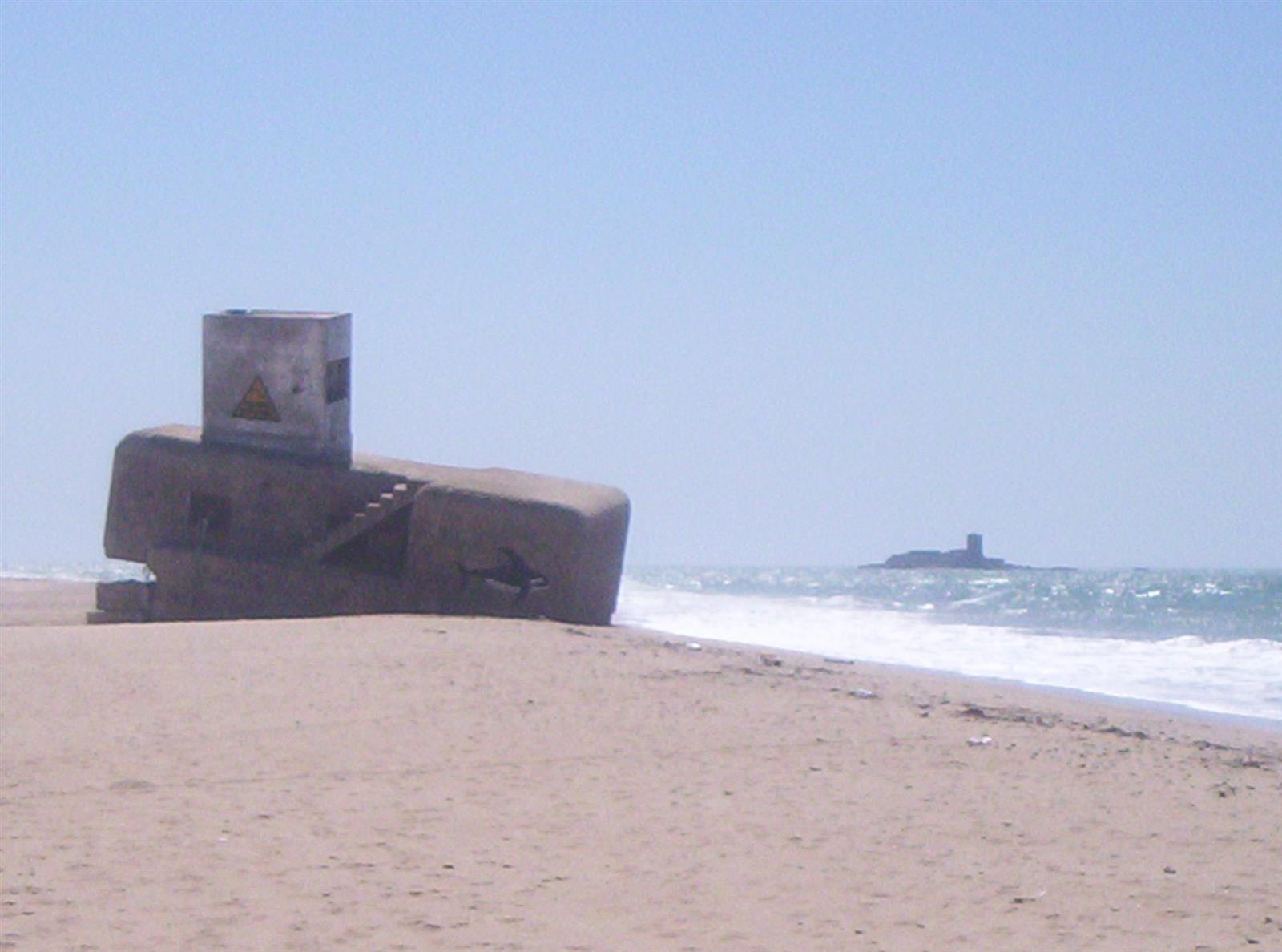 Canal de Sancti Petri con el castillo al fondo, Chiclana, Cádiz