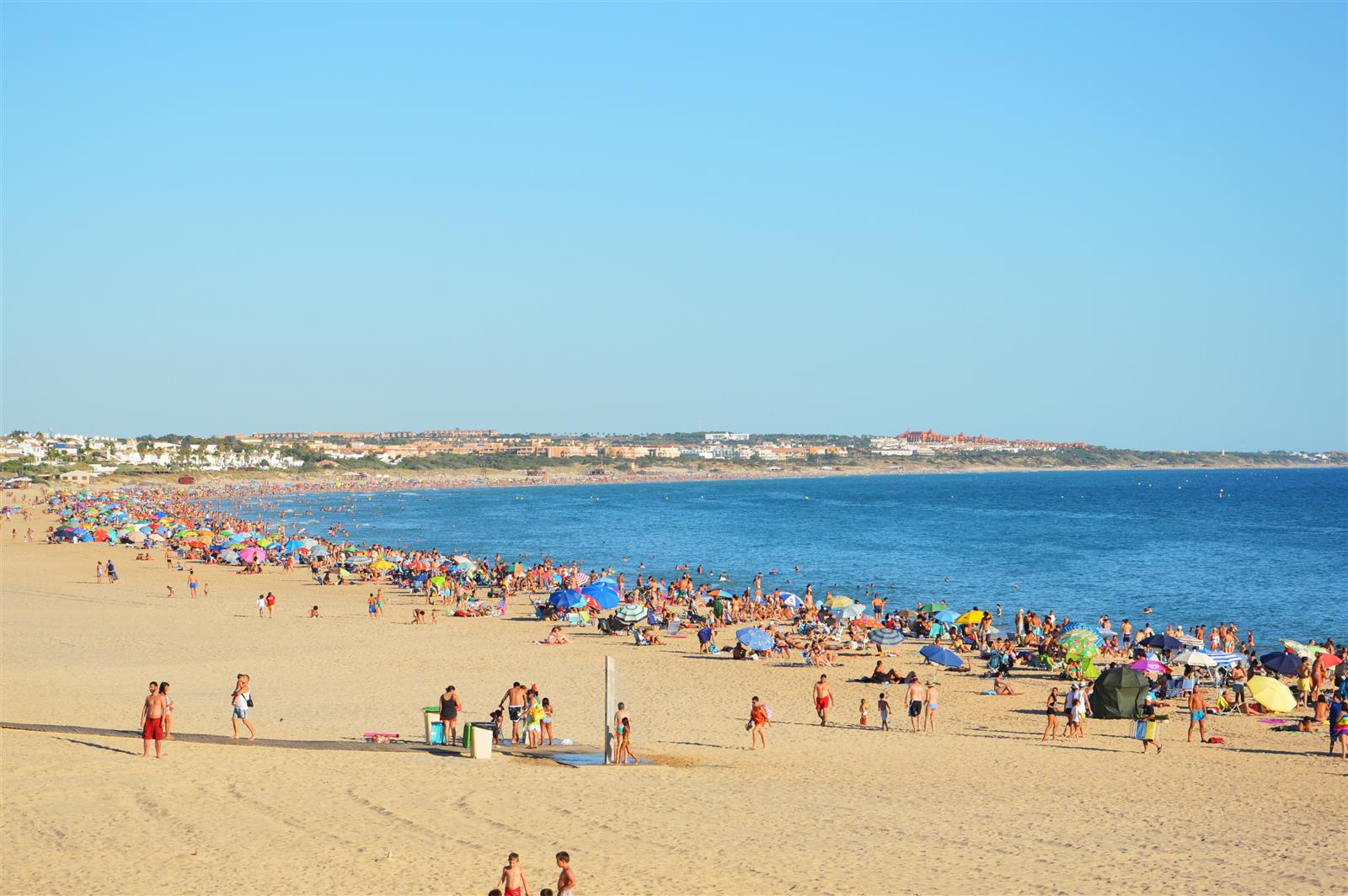 Vista de la Playa de la Barrosa en Chiclana de la Frontera, Cádiz