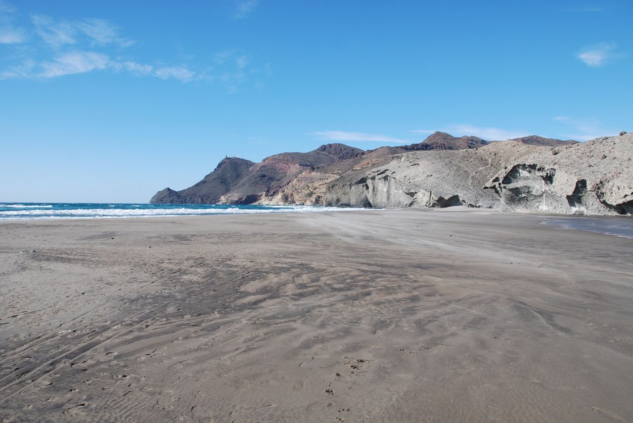 Vista panorámica de la Playa de Mónsul, Almería