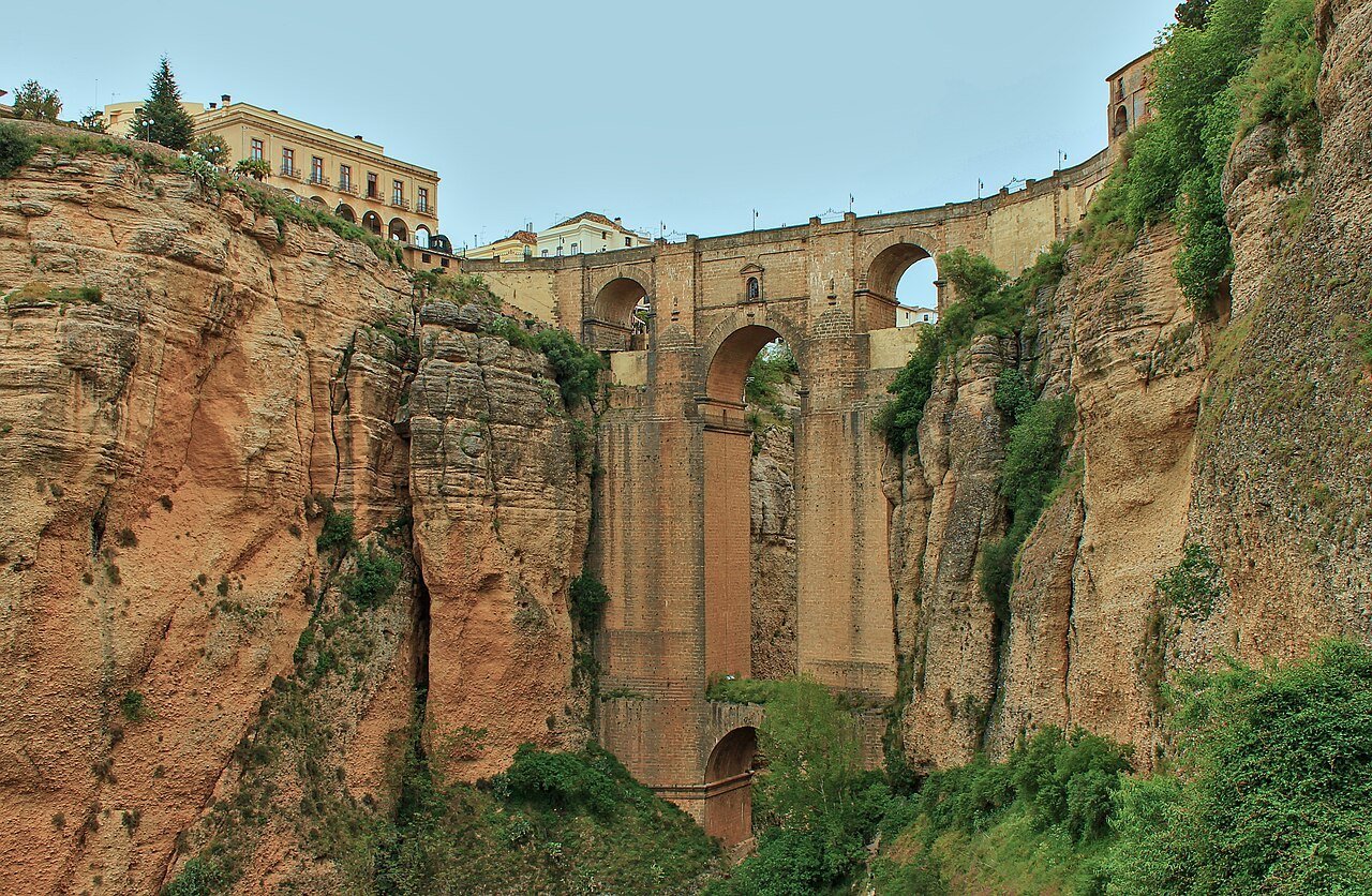 Puente Nuevo de Ronda visto desde el tajo, Málaga