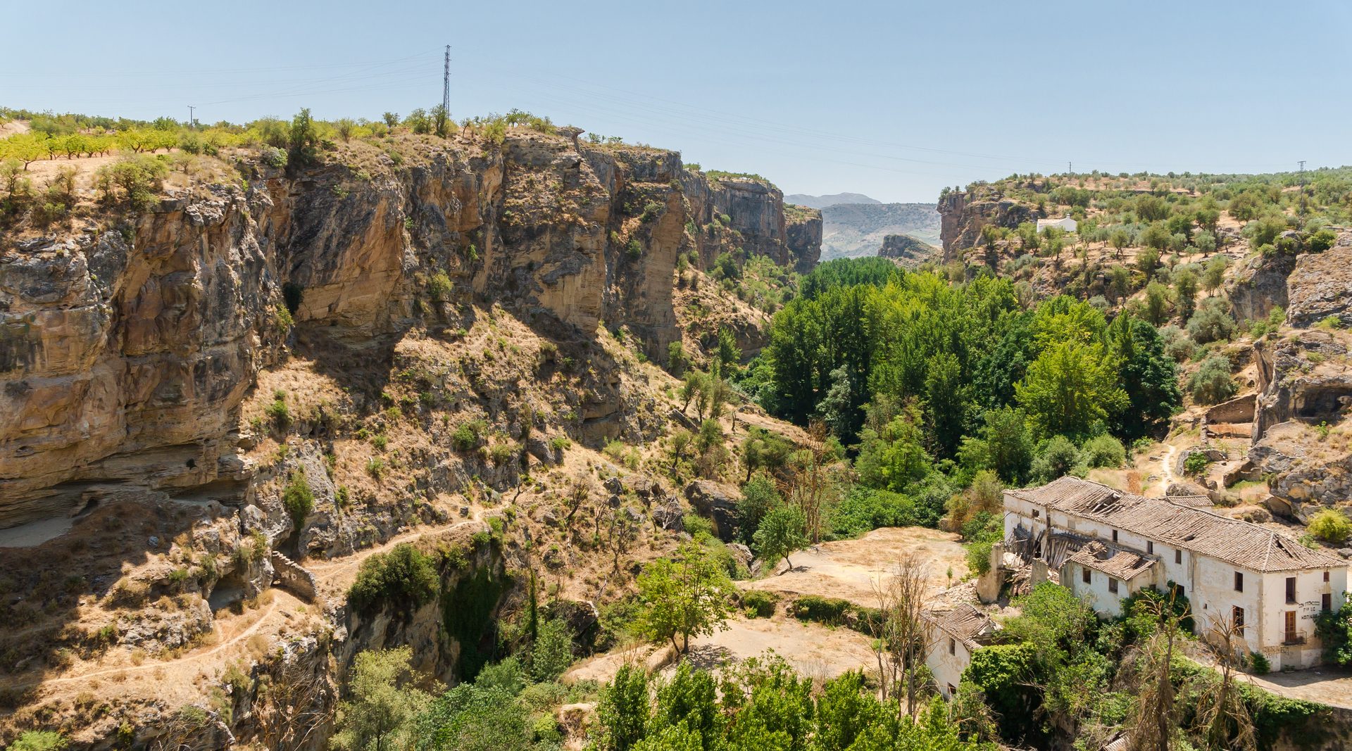 Cañón del Río Alhama visto desde el mirador del pueblo, Alhama de Granada