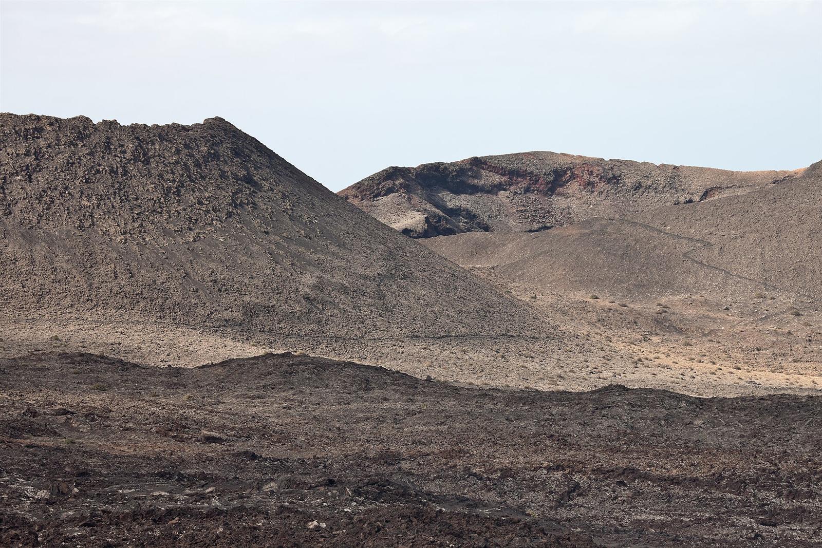 El campo de lava negra del parque
