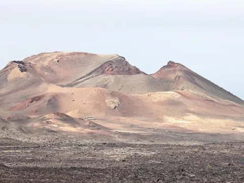 Timanfaya, volcanes y coladas de lava en el Parque Nacional de Timanfaya, Lanzarote