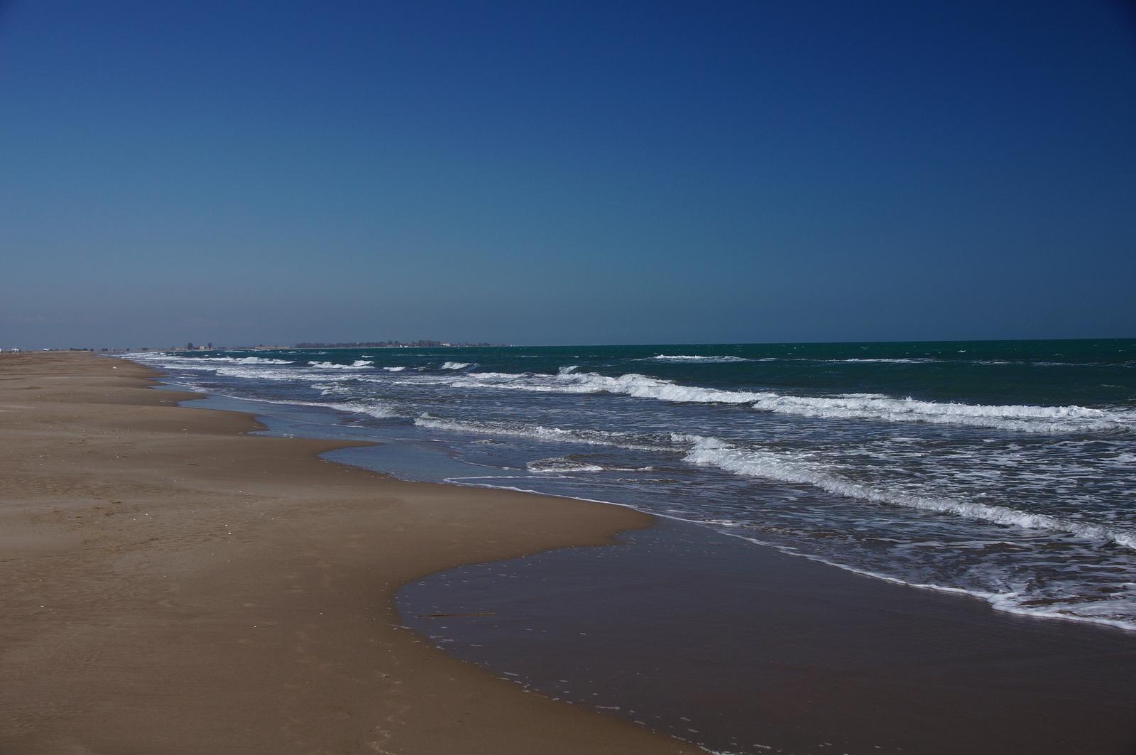 Platja del Trabucador, barra de arena en el Delta de l'Ebre