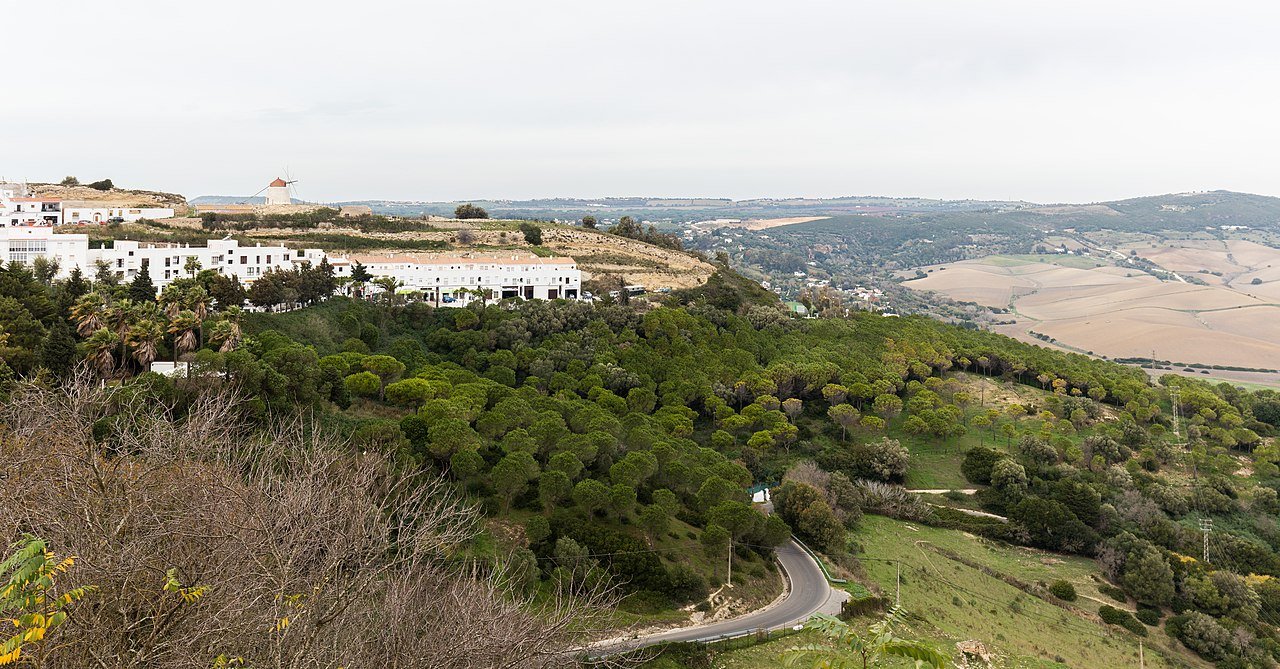 Vista panorámica de Vejer de la Frontera sobre la Costa de la Luz, Cádiz