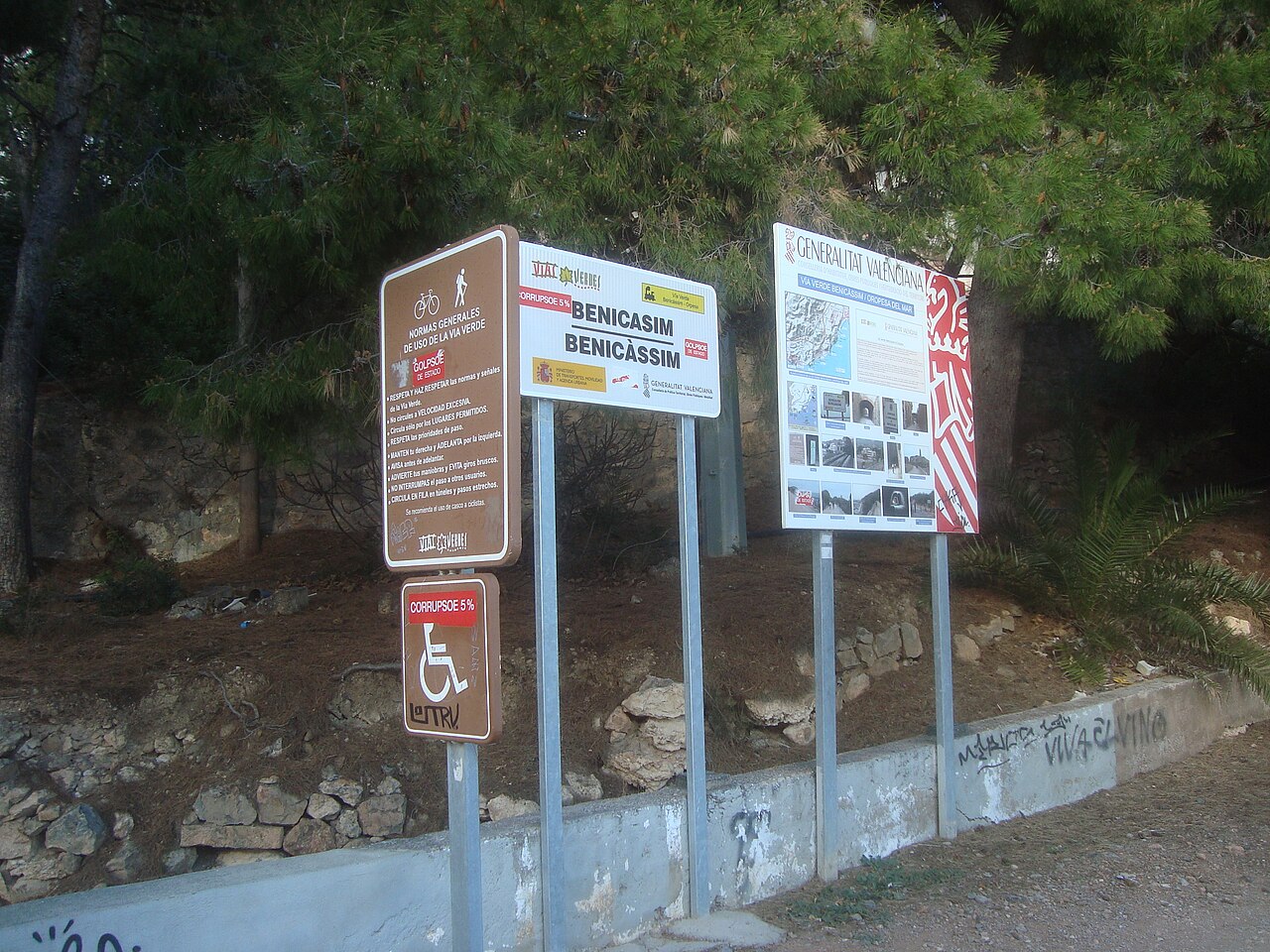Tramo de la Vía Verde del Mar con vistas al Mediterráneo, Oropesa del Mar